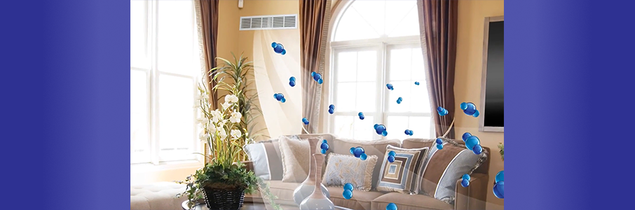 Living room with clean air coming through the vents